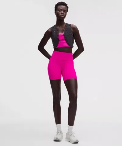 Lululemon Fast And Free High-rise Short 6" In Pink