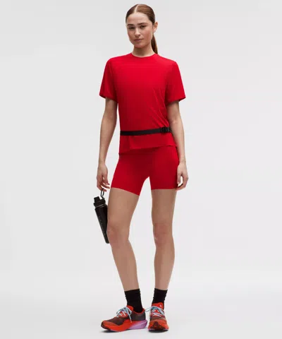 Lululemon Fast And Free High-rise Short 6" In Red