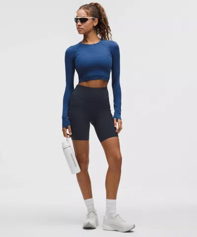 Lululemon Fast And Free High-rise Short 8" In Blue