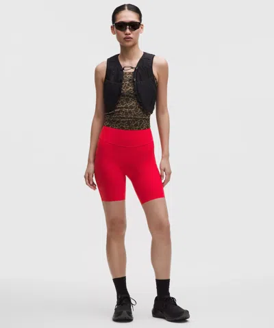 Lululemon Fast And Free High-rise Short 8" In Red