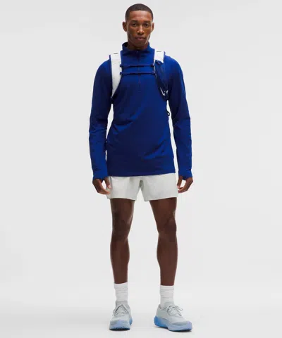 Lululemon Fast And Free Lined Running Short 5" In Blue