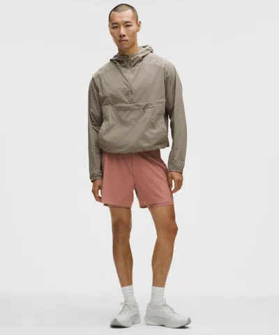 Lululemon Fast And Free Lined Running Short 5" In Pink