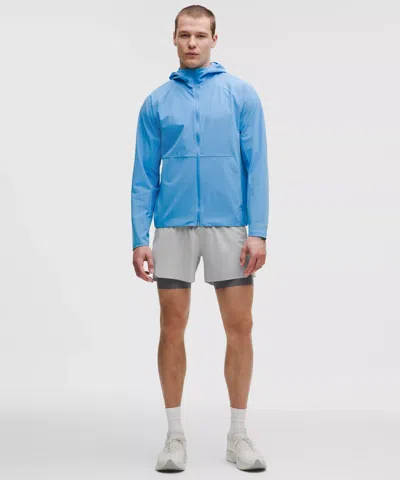 Lululemon Fast And Free Multi-pocket Running Short 5" In Blue