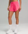 Lululemon Fast And Free Reflective High-rise Classic-fit Shorts 3" In Transparent