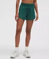 Lululemon Fast And Free Reflective High-rise Classic-fit Short 3" In Green
