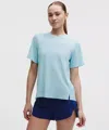 Lululemon Fast And Free Short-sleeve Shirt In Blue