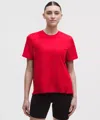 Lululemon Fast And Free Short-sleeve Shirt In Red