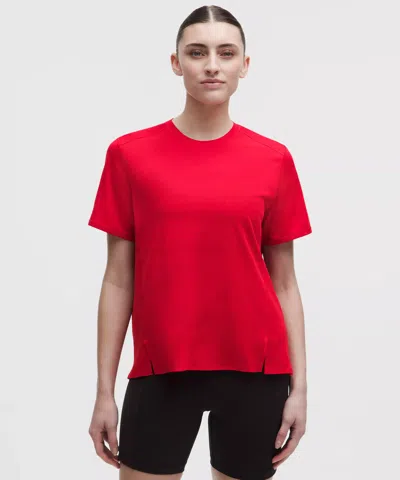 Lululemon Fast And Free Short-sleeve Shirt In Red