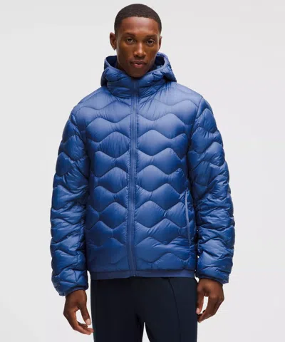 Lululemon Featherweight 900-down-fill Quilted Hooded Jacket In Blue