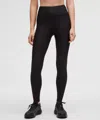 Lululemon Fleece High-rise Running Leggings 28" In Black
