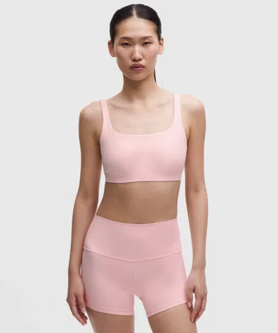 Lululemon Flexyflex Squareneck Yoga Bra In Pink