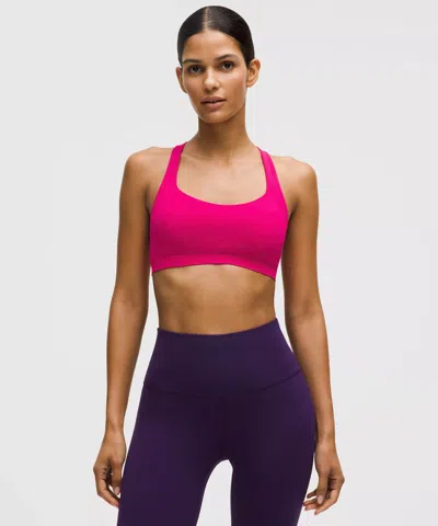 Lululemon Flexyflex Strappy Yoga Bra In Pink