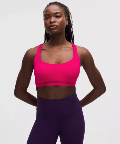 Lululemon Flexyflex Strappy Yoga Bra In Pink