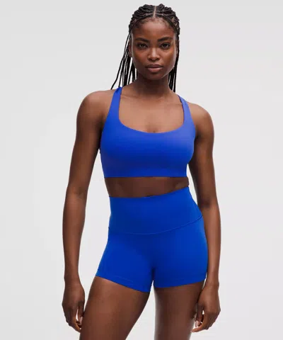 Lululemon Flexyflex Strappy Yoga Bra In Blue