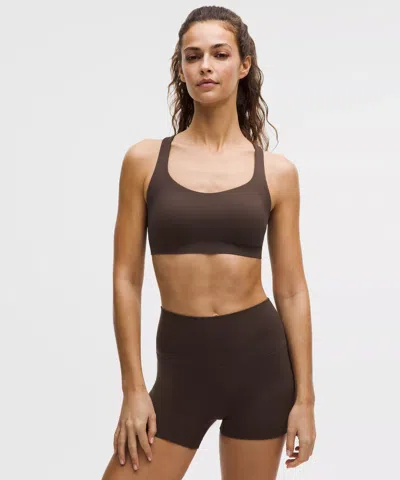 Lululemon Flexyflex Strappy Yoga Bra In Brown