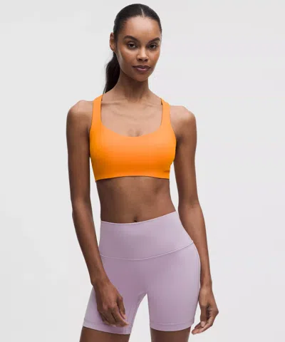 Lululemon Flexyflex Strappy Yoga Bra In Orange