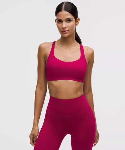 Lululemon Flexyflex Strappy Yoga Bra In Pink