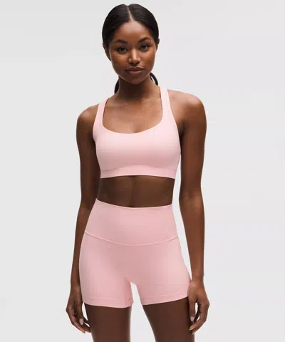 Lululemon Flexyflex Strappy Yoga Bra In Pink