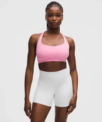 Lululemon Flexyflex Strappy Yoga Bra In Pink