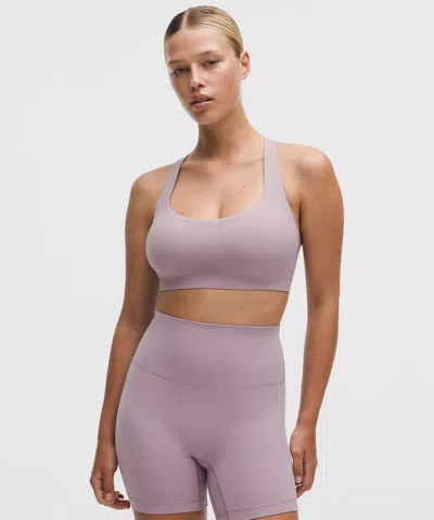 Lululemon Flexyflex Strappy Yoga Bra In Purple