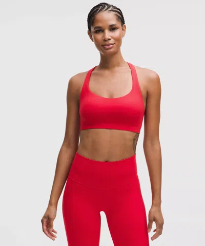 Lululemon Flexyflex Strappy Yoga Bra In Red