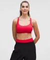 Lululemon Flexyflex Strappy Yoga Bra In Red