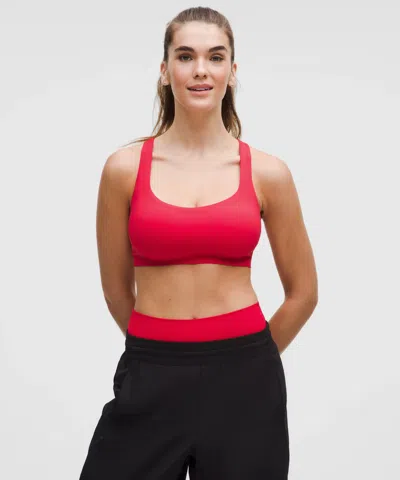 Lululemon Flexyflex Strappy Yoga Bra In Red