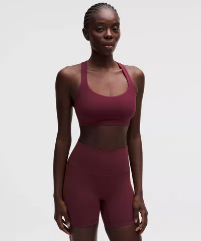 Lululemon Flexyflex Strappy Yoga Bra In Red