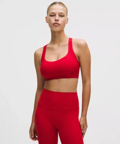 Lululemon Flexyflex Strappy Yoga Bra In Red