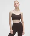 Lululemon Flow Y Bra Light Support, C/d Cup In Brown
