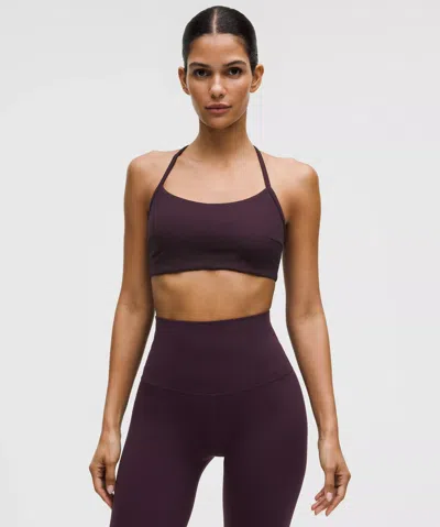Lululemon Flow Y Bra Light Support, C/d Cup In Purple