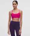 Lululemon Flow Y Bra Nulu In Pink