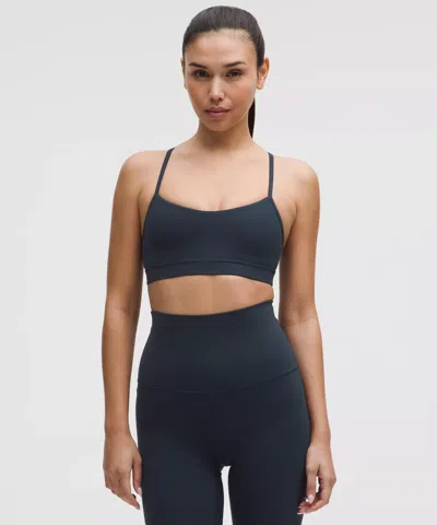 Lululemon Flow Y Bra Nulu Light Support, A–c Cups In Blue