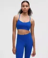 Lululemon Flow Y Bra Nulu Light Support, A-c Cups In Blue