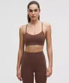 Lululemon Flow Y Bra Nulu Light Support, A–c Cups In Burgundy