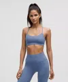 Lululemon Flow Y Bra Nulu Light Support, A–c Cups In Blue