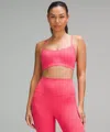 Lululemon Flow Y Bra Nulu Light Support, A-c Cups In Pink