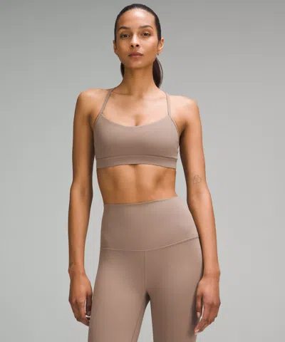 Lululemon Flow Y Bra Nulu Light Support, A-c Cups In Brown