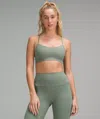 Lululemon Flow Y Bra Nulu Light Support, A-c Cups In Green