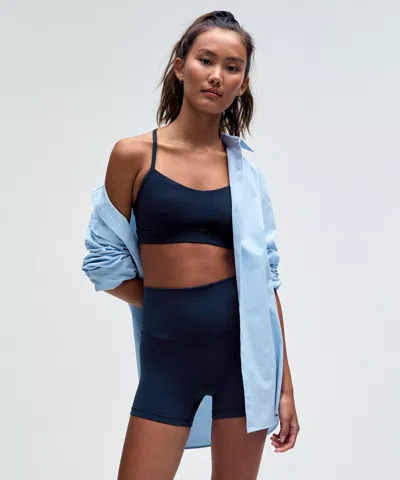 Lululemon Flow Y Bra Nulu Light Support, A–c Cups In True Navy