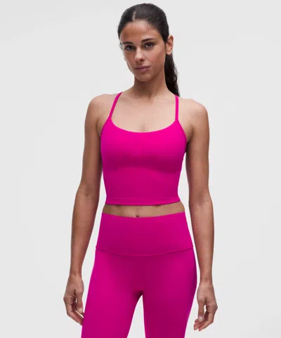 Lululemon Flow Y Cropped Tank Top In Pink