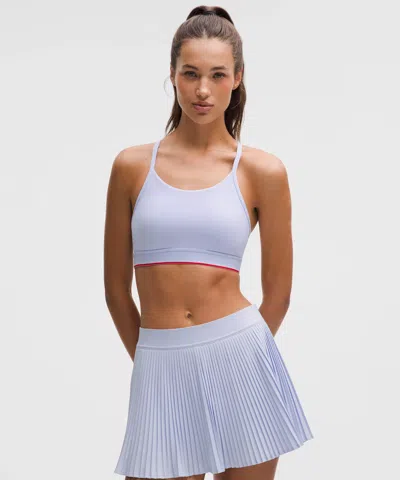 Lululemon Flow Y Mid-support Bra Logo In Gray