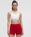 Lululemon Flow Y Mid-support Bra Logo In White