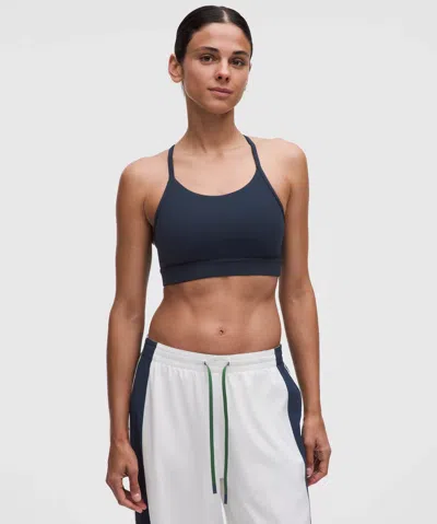 Lululemon Flow Y Mid-support Bra In Blue