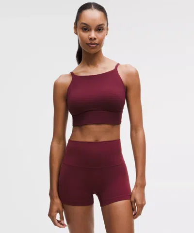 Lululemon Focuser High-neck Bra In Brown