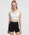 Lululemon Focuser Scoop-neck Bra Nulu Light Support, C/d Cup In White