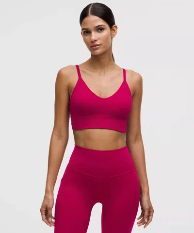 Lululemon Focuser Scoop-neck Bra Nulu In Pink