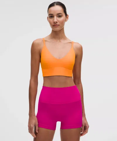 Lululemon Focuser Scoop-neck Bra Nulu In Orange