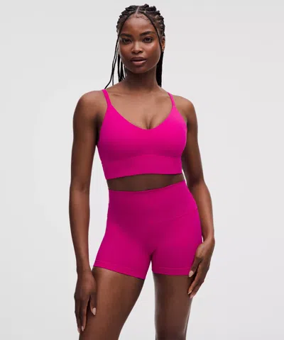 Lululemon Focuser Scoop-neck Bra Nulu In Pink