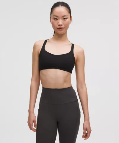 Lululemon Free To Be Longline Bra - Wild Light Support, A/b Cup In Black
